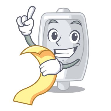 Menü pisuara ile bir çizgi film banyo