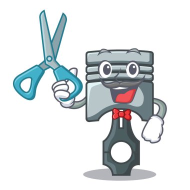 Kuaför piston maskot şeklinde