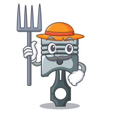 Çiftçi piston maskot şeklinde