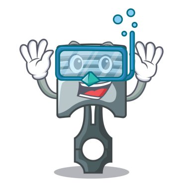 Dalış piston karakter bir kutu