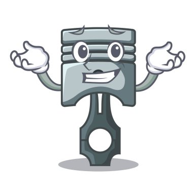 Sırıtan piston karakter bir kutu