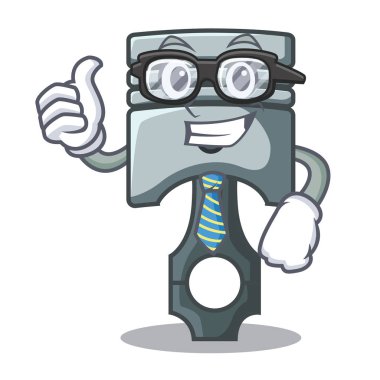 İşadamı piston karakterimde bir kutu