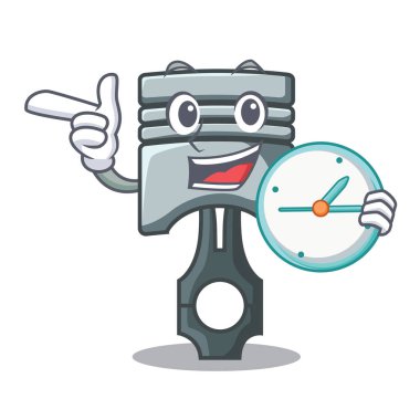 Saat piston karakteri ile bir kutu