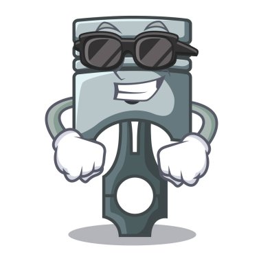 Süper piston karakter serin bir kutu