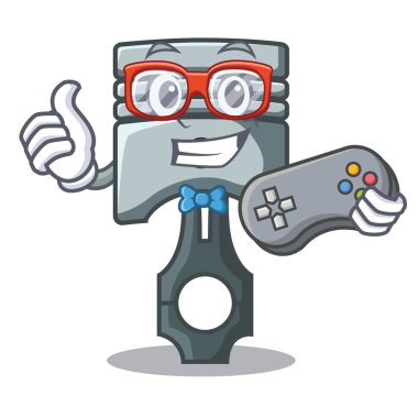 Oyun piston karikatür şeklinde izole