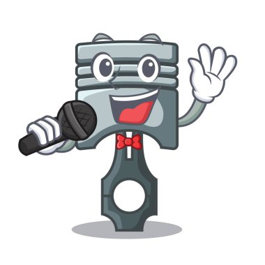 Karikatür şeklinde izole şarkı piston