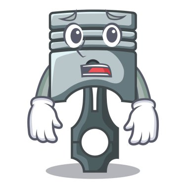 Korkarım piston karikatür şeklinde izole