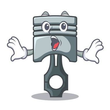 Sürpriz piston karikatür şeklinde izole