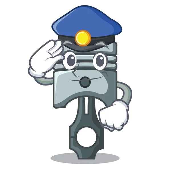 Polis piston maskot şeklinde — Stok Vektör
