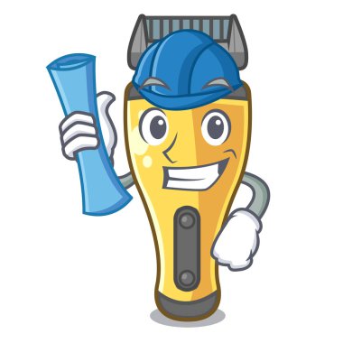 Mimar Elektrikli tıraş makinesi üzerinde çizgi film tablo