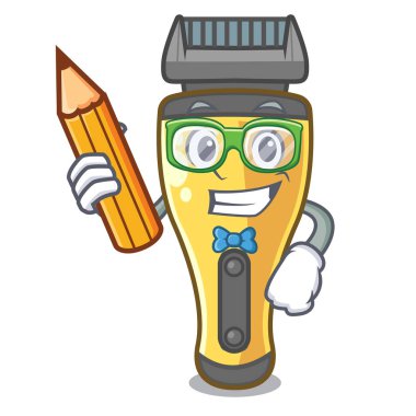 Öğrenci Elektrikli tıraş makinesi üzerinde çizgi film tablo