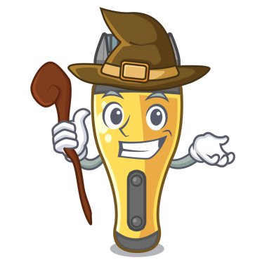 İle maskotu izole cadı Elektrikli tıraş makinesi