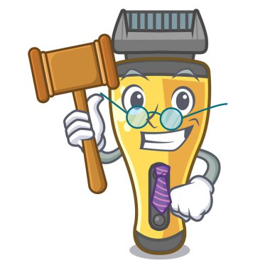 Elektrikli tıraş makinesi şekil komik karikatür yargıç