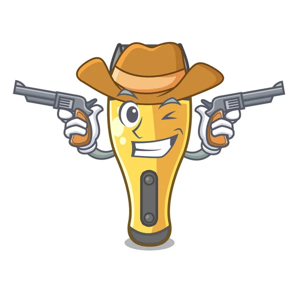 Cowboy elektromos borotva, a karakter — Stock Vector