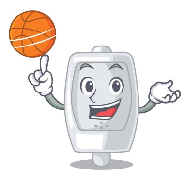 Maskot ile basketbol Pisuvar ile izole
