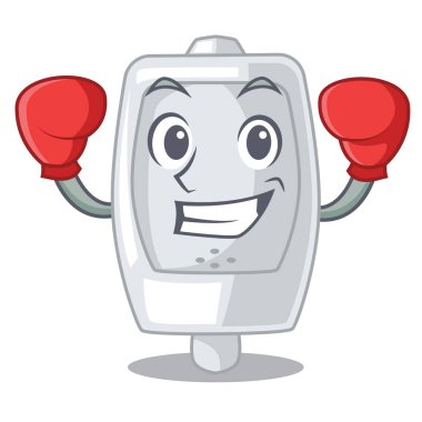 Boks pisuar maskotu ile izole