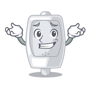 Sırıtan pisuara bir çizgi film şekil