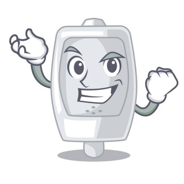 Başarılı pisuara bir çizgi film şekil