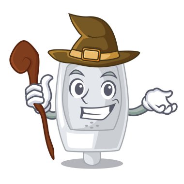 Cadı pisuara bir çizgi film banyo