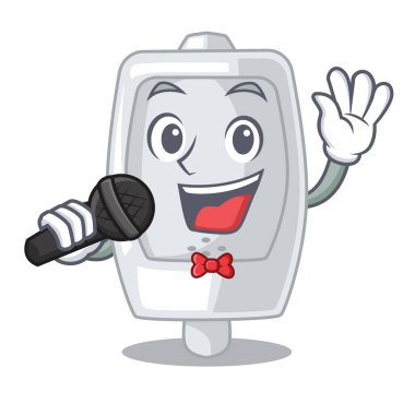 Şarkı pisuara bir çizgi film banyo