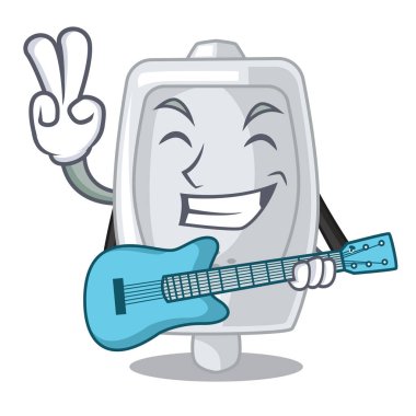 Gitar pisuara ile bir çizgi film banyo