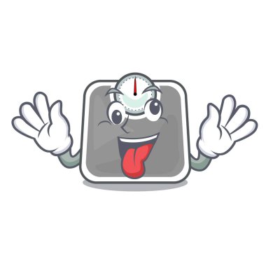 Deli kilo scala ile çizgi film olarak izole