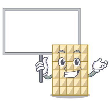 Yönetim Kurulu çikolata beyaz şekil karakter getirmek.