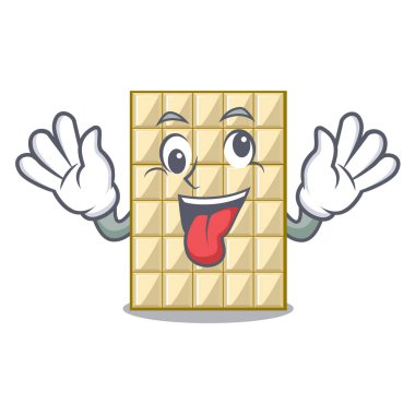 Deli izole beyaz çikolata karakteri ile