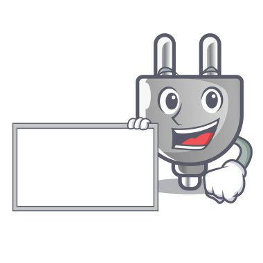 Kurulu güç ile tak karikatür duvar sıkışmış.