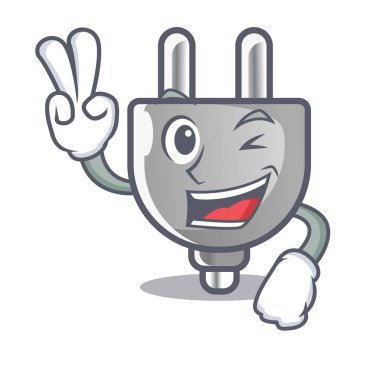 İki karakter şekli fişi parmak