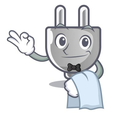 Mascot garson izole güç Tak