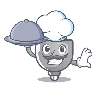 Şef ile izole yemek fişi Mascot