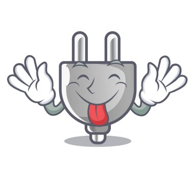 Dilini minyatür elektrik fiş şekli çizgi film