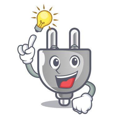 Bir fikir minyatür elektrik fiş şekli çizgi film