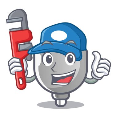 Tesisatçı minyatür elektrik fiş şekli çizgi film