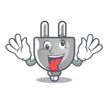 Deli minyatür elektrik fiş şekli çizgi film