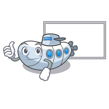 Başparmak yukarıya kurulu minyatür denizaltı karakter şekli ile