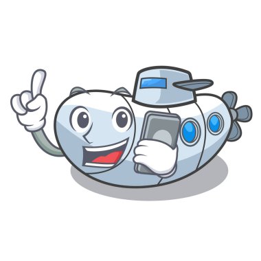 Karakter şekli ile telefon minyatür denizaltı