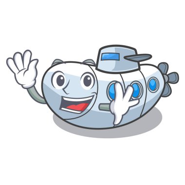 Denizaltı içinde sallayarak bir çizgi film şekil