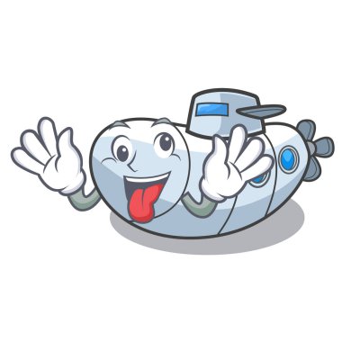 Maskot denizde çılgın dalış denizaltı