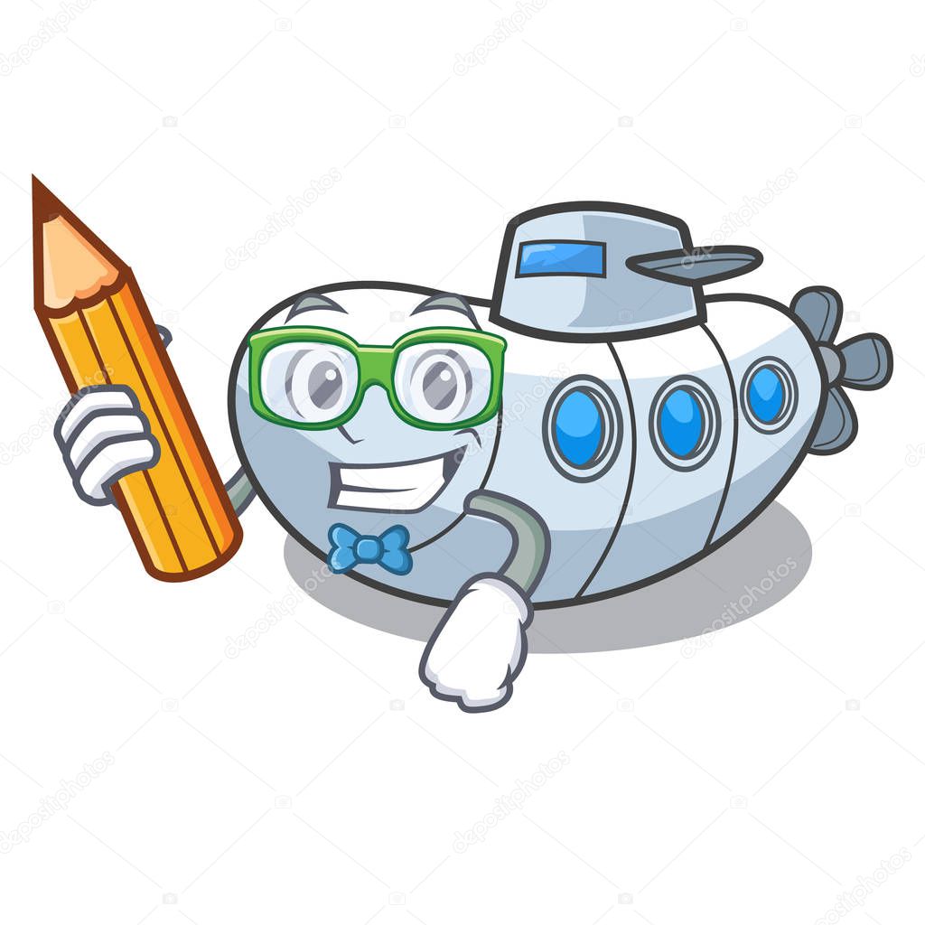 Student submarine in the a cartoon shape