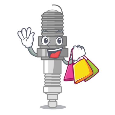 Bir çizgi film kutusunda alışveriş buji