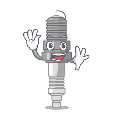 Bir çizgi film kutusunda buji sallayarak