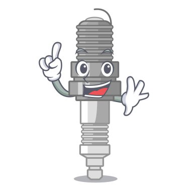 Parmak minyatür buji karikatür şeklinde