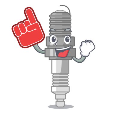 Köpük parmak minyatür buji karikatür şeklinde