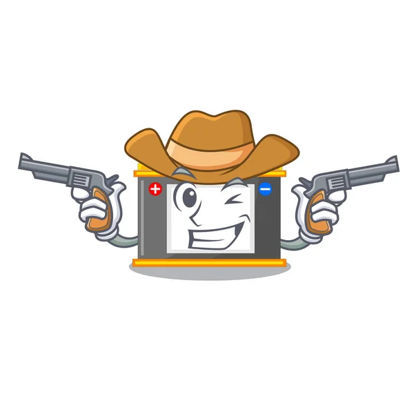 Cowboy accomulator na forma de um personagem — Vetor de Stock