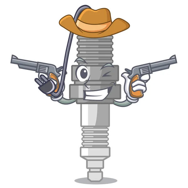 Cowboy bougie in de tekenvorm — Stockvector
