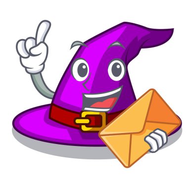 Şapka karakteri dolaba ile zarf