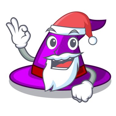 Santa cadı şapkalı güzel çizgi film şekil