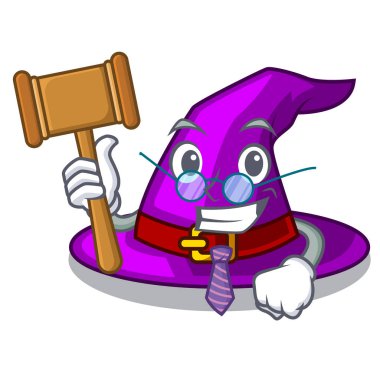 Yargıç cadı şapkalı güzel çizgi film şekil